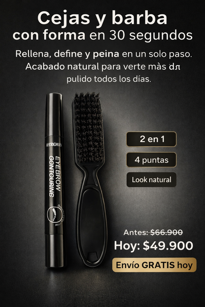 Lápiz Definidor de Barba y Cejas 2 en 1