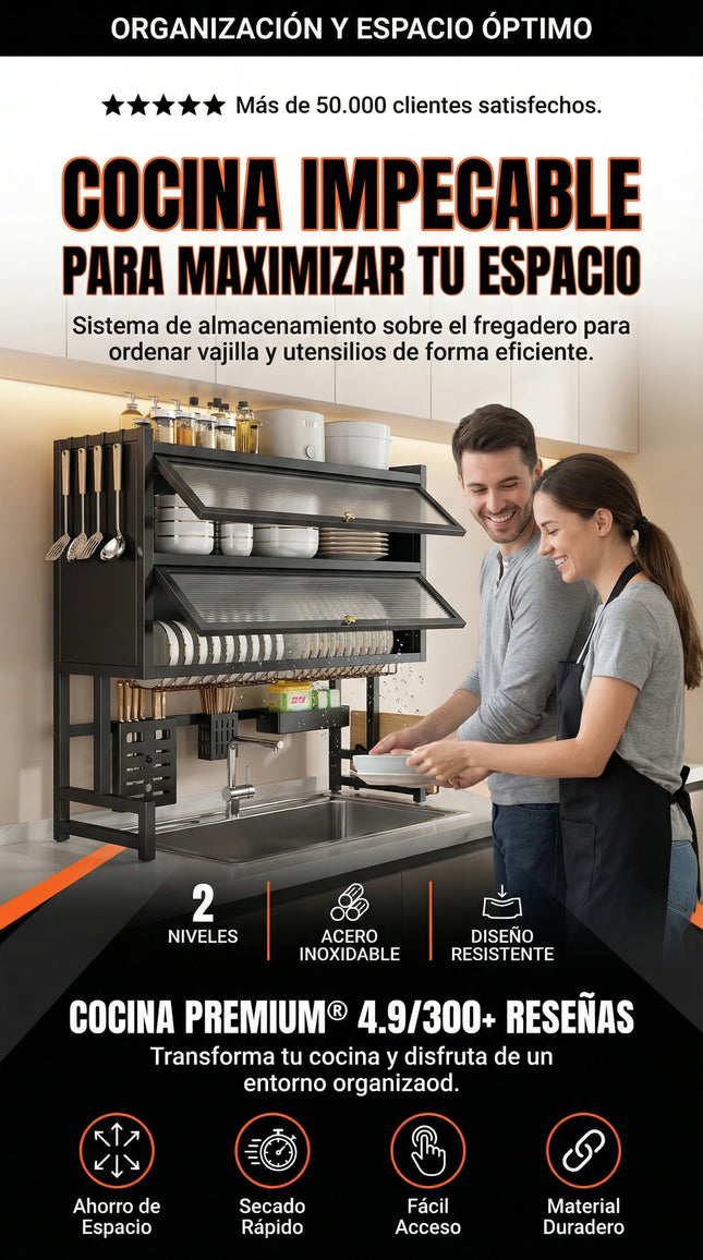 Escurridor de Platos Doble Gabinete