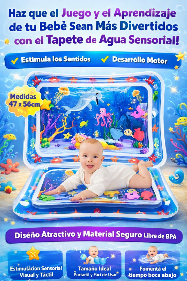 Tapete Sensorial Inflable para Bebés