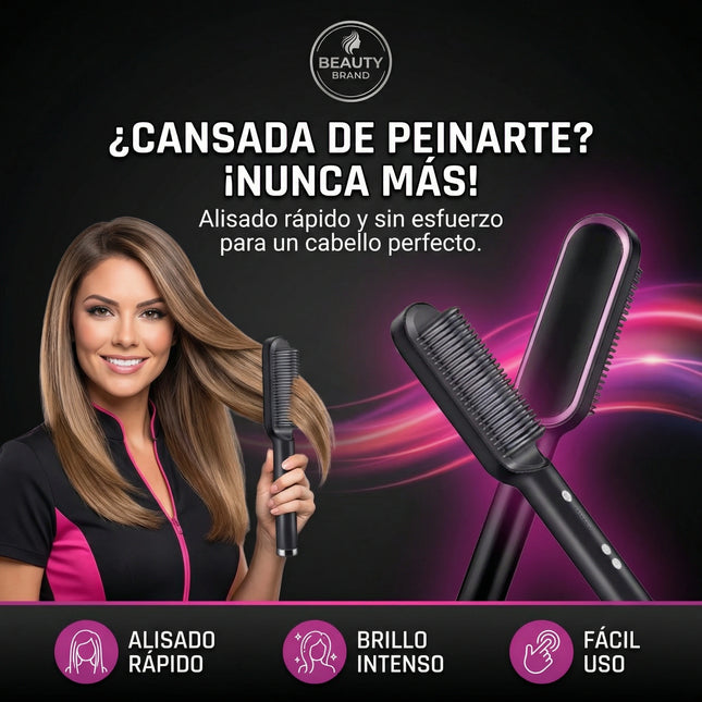 🪮 Plancha Peine Cepillo Iónico Alisador De Cabello — 2 en 1