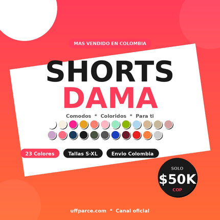 Shorts Dama — Cómodos y Coloridos 🩳